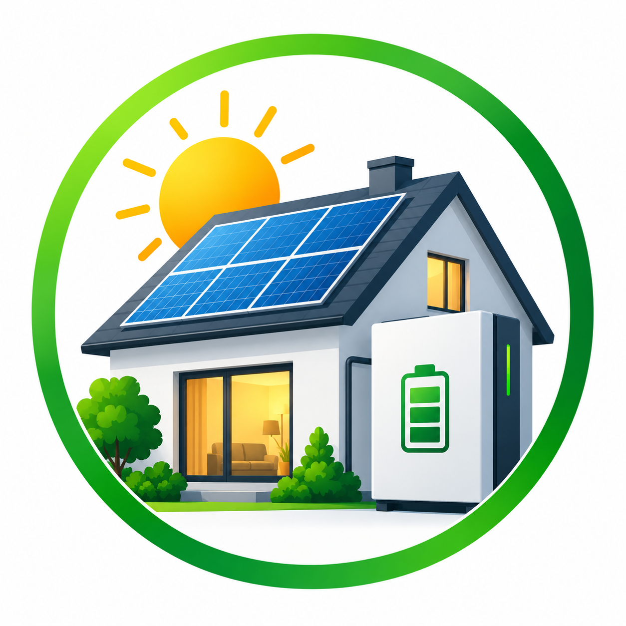 Batería de litio para el hogar con paneles solares