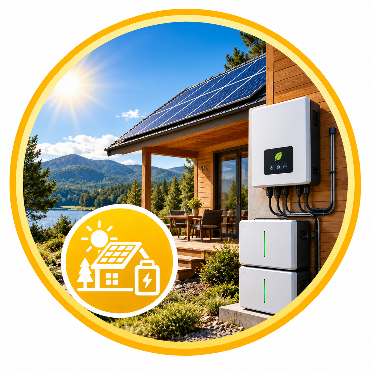 Inversor solar para sistema autónomo con baterías