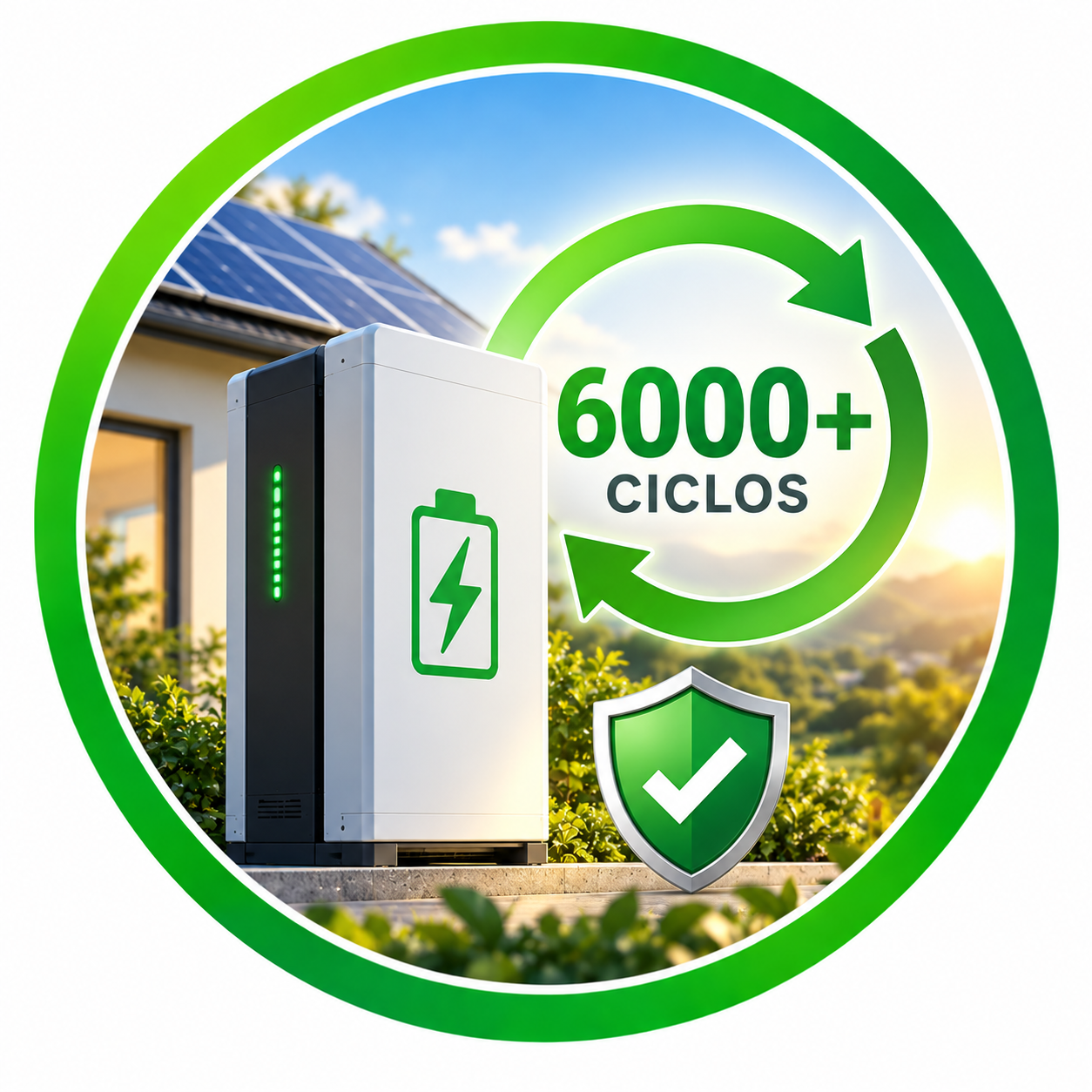 Batería de litio de larga vida útil para sistemas solares