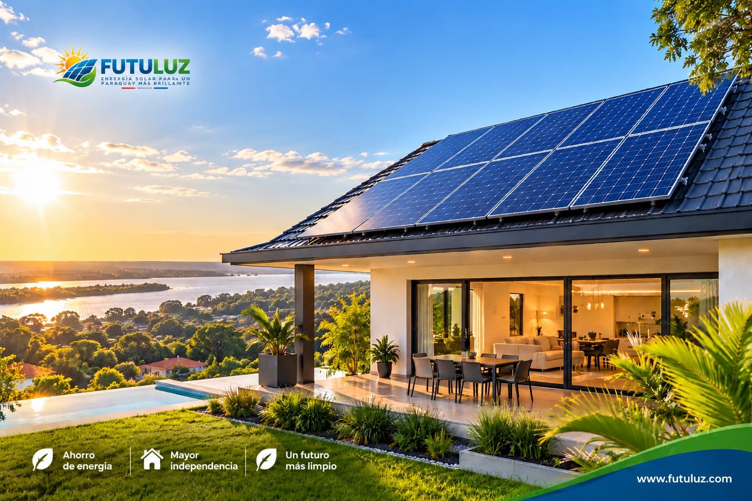Paneles solares FUTULUZ para hogares y negocios en Paraguay
